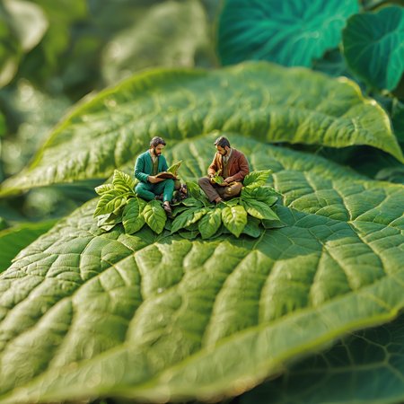 cinematic still microworldslora, 2 men sitting on leaf, macroshot . emotional, harmonious, vignette, 4k epic detailed, shot on kodak, 35mm photo, sharp focus, high budget, cinemascope, moody, epic, gorgeous, film grain, grainy, microworldslora, 2 men sitting on leaf, macroshot, detailed, cinematic, fabulous, vivid colors, beautiful, optimistic, shiny, colorful, glowing, sharp focus, cool, highly intricate, elegant, extremely artistic, shining, complex, epic, romantic, surreal, iconic, fine detail, enhanced, clear, crisp, color, winning, fair