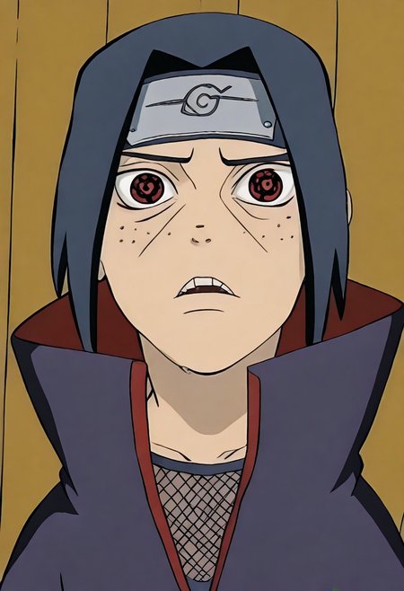 Masterpiece, best quality, 8k, newest, absurdres, highly detailed, 1boy, solo, edboi, mnbrow, it4chii, itachi uchiha clothing, headband, itachi hair, 
BREAK
Mangekyo-IL-V1.2-Madara, red eyes, symbol-shaped pupils