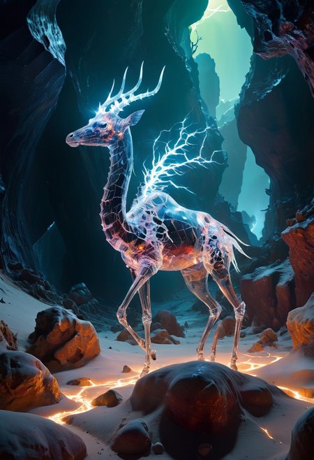 white desert oasis, salty earth, hyper detailed,  rusty, striking, animalistic, bite-sized, by Floris van Schooten  and by richard avedon, famous artwork inspired by (beeple:1.3) and (cliff nielsen:1.4), crystalline, fractal art, fantasy style, this peculiar life form, the "inquisitive plerkblortz" hides in the gnarling dense crystal jungles of the puffalorpled exoplanet "gazorpazorp secundus", covered in a metallic exoskeleton it ambushes its prey with (long crystalline appendages:1.4), dark, shadows, black, shadow hues, highly artistic, highly painterly, harmonic colors, expressive, ultimate aesthetic level, visible brushstrokes, masterclass artistry, vibrant energy, apocalyptic mood, atmospheric haze and dense fog, strong winds,  highly aesthetic, otherworldly, limited palette,  faded colors, washed out colors, extremely dark, extremely low key lighting, dark shadows, perfect composition, full panoramic shot translucent, transparent, glowneon, glowing, sparks, lightning