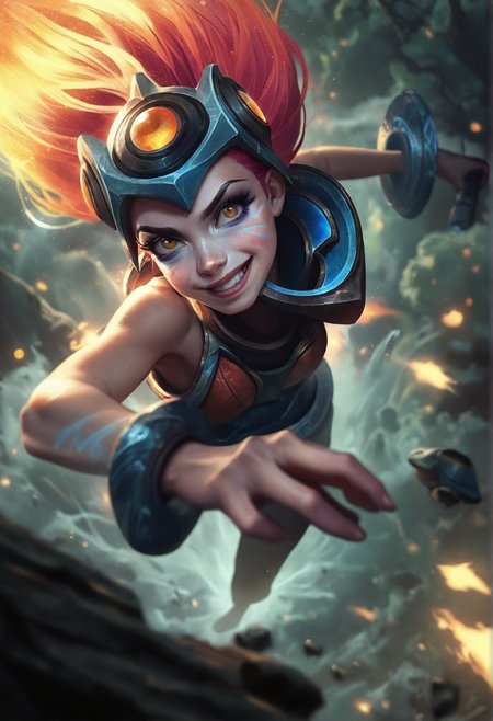 photorealistic, real aesthetic, masterpiece, high quality, Zoe, (League of Legends), action shot, outerspace background, shallow depth of field, detailed background, dynamic angle, volumetric lighting, high resolution