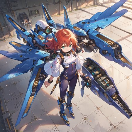 score_9, score_8_up, score_7_up,source_anime,
mechagirl02,
solo,mecha musume, 1girl, bodysuit,mechanical boots,  options, 
light particles,engine, 
 from above, 
 <lora:roboko-000015:0.7>
