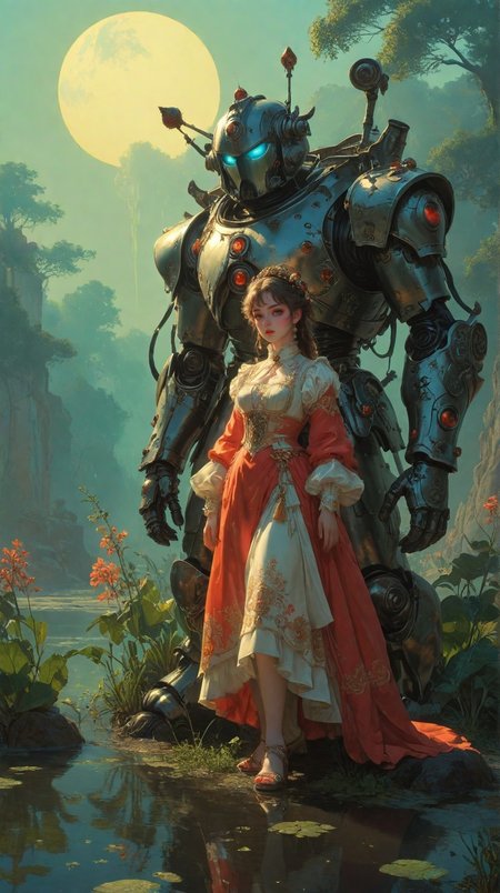 glamorous photo of Baroque, anime artwork "rural wisconsin after giant robot giant apocalypse, mist, sunrays, dust in the air, dnd character, unreal engine, octane render, dramatic lighting, pond, digital art, by stanley artgerm lau, greg rutkowski, thomas kindkade, alphonse mucha, loish, norman rockwell,",
<lora:Wild_Anime_2025:0.7>,
<lora:风格:0.7> style12,
<lora:extremely_detailed:0.7> extremely detailed ,
<lora:aidmaImageUpgraderSDXL-v0.3:0.5> aidmaImageUpgrader,
<lora:add-detail-xl:0.7>,
<lora:HyperdetailedColoredPencilIl:0.3>  ArsMJStyle, Colored pencil hyperdetailed realism, . anime style, key visual, vibrant, studio anime,  highly detailed, Fantasy painting art style, imaginative, dynamic composition, professional-grade execution, creates immersive world and landscape, painterly, epic, magical, dramatic, exuberant, grandeur, baroque art, oil painting art style from Renaissance period, masterful composition, Renaissance mood, renaissance oil painting, brush strokes, high fashion, luxurious, extravagant, stylish, sensual, opulent, elegance, stunning beauty, professional, high contrast, detailed