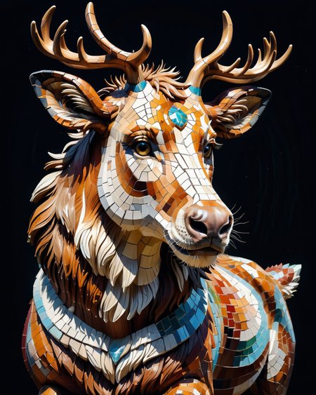 score_9, score_8_up, score_7_up, intricate details, rating_safe,
 <lora:MosaicStyle:1>,
1boy(Mosaic, made from colored stone pieces, 
feral furry, elk, 
full body, looking at the viewer, solo, smiling), black background, 
<lora:ral-chrosc-clr:0.3>, ral-chrosc-clr,
<lora:xl_more_art-full_v1:0.3>,
<lora:add-detail-xl:0.3>