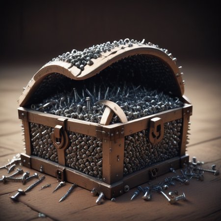 embedding:lazyup, 3girls, kraken emerging from ocean of ball bearings, tentacles forged from anchor chains, shipwrecks with hulls patched by giant wingnuts, treasure chest overflowing with gold-plated screws, fastenerswm <lora:FastenersWMv0.4:1.0000000000000002> <lora:TrendCraft_The_Peoples_Style_Detailer-v2.0A-3_13_2025-PonyXL:0.4000000000000001>