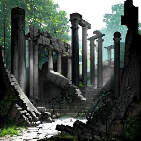 ps1 style, the entrance to the ruins of an ancient alien temple witha giante lockdoor, pre render background, front view, lockdoor, Fantasy Background, entrace view, FanRu