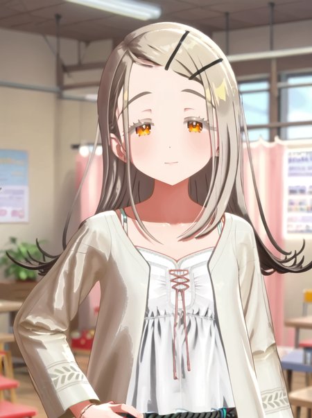 detailed background, shiny skin, 
<lora:gmhiro.pony:1>,
gmhiro,
hands on hips, 
proud face, closed mouth, half-closed eyes, looking down viewer,