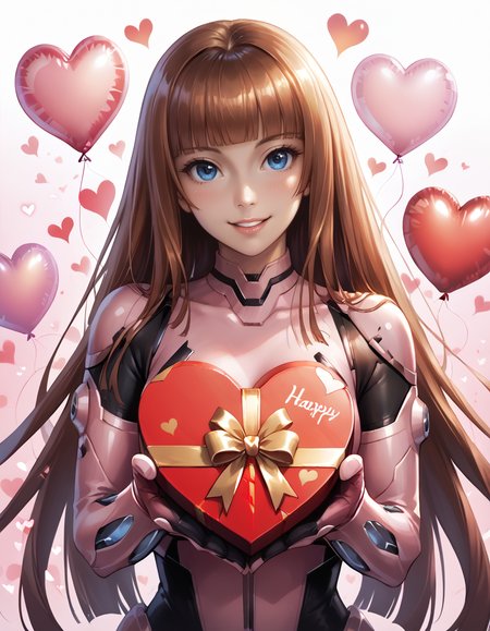 score_9, score_8_up, score_7_up, fantasy photography, realism, (high quality, detailed, beautiful), ,science fiction, ((too many heart shaped balloons)), Hearts floating in air,  surrounded by heart shaped balloons,  valentines background,
BREAK, kokawa asuka, asuka, kokawaasuka, KOKAWA_ASUKA, long hair, brown hair, hime cut, blue eyes, blunt bangs, parted lips, smile, closeup, headshot, upperbody shot, above waist, reaching towards viewer, holding large gift, gift large box, (valentine),   good_hands, better_hands,  <lora:Koukawa1024_Pony:0.5>,<lora:koukawa_asuka_XL_pony_v1:0.5>, <lora:hand 4:0.5>, <lora:pony_good_hands:0.5>,
<lora:Style Smooth Anime Style LoRA XL:0.6>, realistic, concept art, digital art, <lora:add-detail-xl:1> <lora:Style Pony_DetailV2.0:1>