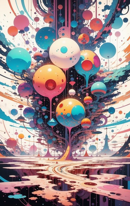 midjourney <lora:ultimaEnd:1>, anytime, Geometric abstract art, <lora:Cosmic anime-oil fusion v2:1>
