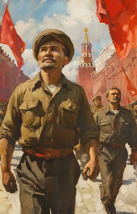 masterpiece,best quality,<lora:tbh262-sdxl:0.9>,illustration, style of soviet animals