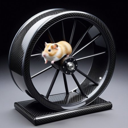 lazympos, cf_style, hamster, running, hamster wheel made of carbon fiber