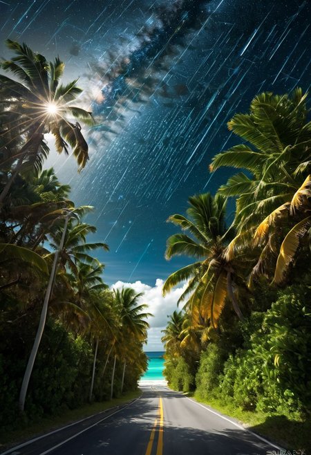 caribbean setting, daytime meteor shower, amazing depth, double exposure, surreal, geometric patterns, intricately detailed, bokeh,  perfect balanced, deep fine borders, artistic photorealism , smooth,  great masterwork by Suiras<lora:add-detail-xl:2>  <lora:Double_Exposure:0.5>