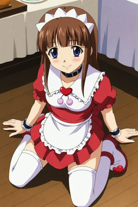 score_9, best, masterpiece, uncensored,
1girl, solo, smile,
KitamoriNako, waitress, pom pom (clothes), frilled cuffs, red sash with back ribbon, frilled sailor collar with hearth brooch, red frilled puffy short sleeves, red pleated miniskirt with white frills, white frilled waist apron, maid headdress, black belt collar with white frills, white with red accents ankle boots with pink heart, frilled white thighhighs,
<lora:FamiresSenshiPuddingKitamoriNakoPannaCotta_V2:0.8>​​​