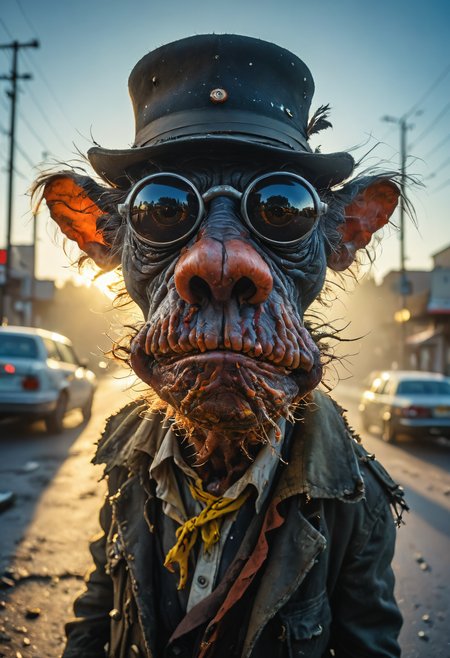 photorealistic, poster, creature, fantasy, Ralph Steadman, Eugenio Recuenco, Lee Friedlander, <lora:sdxl_photorealistic_slider_v1:10>, <lora:Illustration_Insanity:0.5>