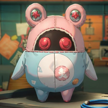 <lora:XL_bangboo_(zenless_zone_zero) (pony):1>,1other,doll,stuffed toy,no humans,solo,standing,, score_9,score_8_up,score_7_up, source_anime,