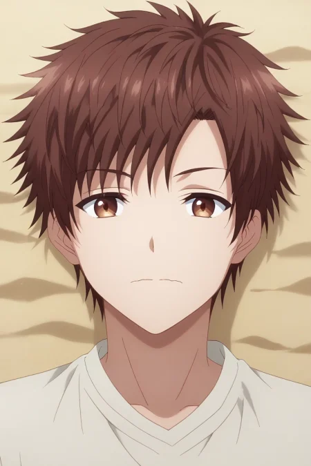 score_9, score_8_up, score_7_up, , rating_safe, intricate details, anime screencap, , official style, looking at viewer, depth of field, 1boy, solo, male focus, <lora:itsuki_akazawa_pony:0.96>, itsuki_akazawa, brown hair, brown eyes, short hair, bangs, straight-on, sahara desert, day, sunny, lying, on back, wavy mouth, closed mouth, , <lora:sdxl_lightning_8step_lora:1>