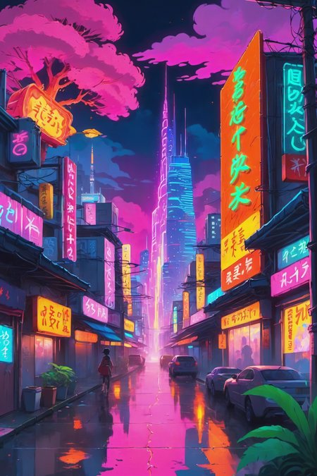 Harmony Jungle  Neon skyline  Jigsaw Puzzle Molten core  <lora:Animated_Concept:0.75> <lora:SDXL1.0_Essenz-series-by-AI_Characters_Style_MakotoShinkai-v1.1:0.75> anime screencap in mnst artstyle