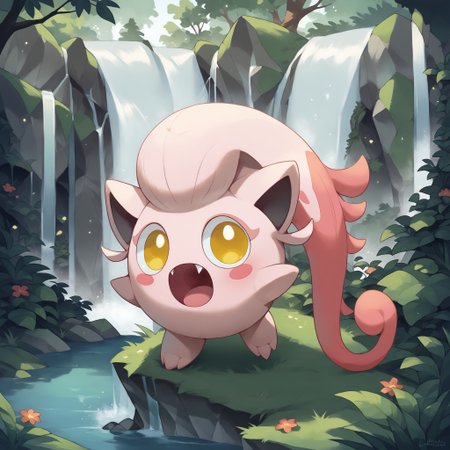 score_9, score_8_up, score_7_up, ScrmTl, pokemon \(creature\), (solo), full body, long hair, open mouth, :o, fangs, looking at viewer, nature, grass, waterfalls, trees, , <lora:cefaa866-a58e-40ba-a219-79ab392f7d60:1.0>, <lora:ef99e7e1-47ed-4045-8c11-901074e07bc0:0.9>