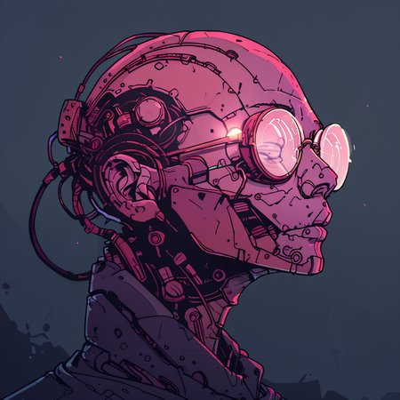 score_9,score_8_up,score_7_up, ,score_6_up,score_5_up,,score_4_up,  <lora:retro-neon-style:1>,
retro_neon,  solo, glowing, cable, robot, no humans, from side, upper body,round glasses