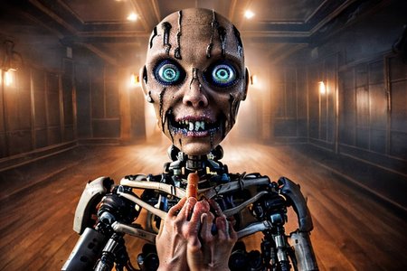 Photography, photorealistic, insanely real life detailed, 8k, highest resolution possible, sharp focus, taken with professional DSLR and lenses, cinematic, taken best skilled cinematographer, 
monster, (((horror \haunted house\))) , Darkness, (((female supernatural entity of a terryfing nature))) 
(((Inside a haunted house, indoors))) ,night,dark, creepy, scary,terrifying, haunted,
(((randomly a (humanoid, eyes,extra eyes,flesh,extra limbs) or a (scary spirit with terrifyingly levels of vengeance and evil intent)  is centered))) 
horror movie atmosphere, cinematic dark night time lighting and dramatic shadows,
Cinematically<lora:Reel_WHorror_1_2_9_ReWo_n:1> realistic horror scene of an indoors, 
veins, multiple limbs, blood pool, teeth, rim lighting, pov, (8K, RAW photo, best quality:1.2, masterpiece:1.2), (realistic, photo-realistic:1.2), ultra-detailed, detailed face, symmetrical face