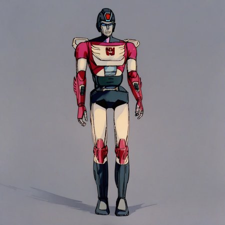 Score_7_up, score_8_up, 2d, source_cartoon, TOptimus, robot, no face, full body,, legs, feet,, simple background, Transformers, Animation, <lora:Transformers 86 FT-000005:1>