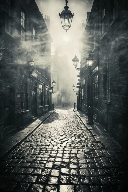 Victorian Street: A foggy, cobblestone street in Victorian London, with gas lamps casting eerie shadows. 
vignette,unique, masterpiece, 1 of 10000, most worth piece of art,   <lora:CBS_novuschroma37 style_b:1.2> (novuschroma37 style, style of experimental photography, double exposure:1.2)
 <lora:xl_more_art-full_v1:0.4>
 OverallDetailXL 
<lora:add-detail-xl:1>