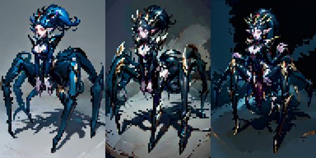 (otherworldly), highly insanely detailed, masterpiece, top quality, best quality, highres, 4k, 8k, RAW photo, (very aesthetic, beautiful and aesthetic), <lora:Spider Queen:1>, 
ZZNH, 1girl, solo, breasts, looking at viewer, large breasts, hair ornament, cleavage, jewelry, medium breasts, full body, earrings, pointy ears, fingernails, bodysuit, shadow, monster girl, claws, arthropod girl, taur, spider girl, arachne, multiple legs, (spider:1.2), CG, 
1girl, 
(__lazy-wildcards/char/haircolor__), 
__lazy-wildcards/dataset/background__, (fantasy world)âââ