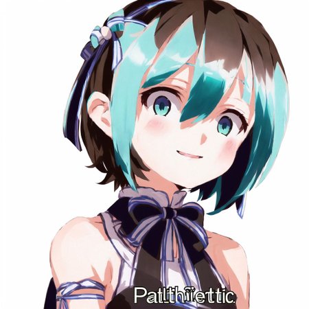 <lora:pathetic_meme:1.0>, patheticmeme, upper body, 

1girl, aqua eyes, bare shoulders, brown hair, hair ribbon, looking at viewer, ribbon, short hair, sleeveless, smile, solo