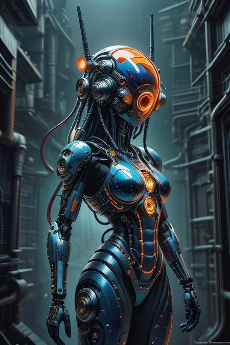 1girl,cowboy shot,at distance,<lora:Tech_Noir_SD:0.7>,technoir,science fiction,cyborg style,spacecraft,<lora:Concept_-_Hella-sthetic_v2:0.7>,<lora:cyberhelmetv0.7:0.7>,cyberhelmet,blue circle light up cyberhelmet with antennas,, intricate, elegant, highly detailed, symmetry, magical atmosphere, sharp focus, majestic, very coherent, radiant, advanced, cinematic, artistic, fine detail, winning, beautiful, stunning, dramatic light, designed, rich deep colors, perfect professional background, ambient, tailored set composition