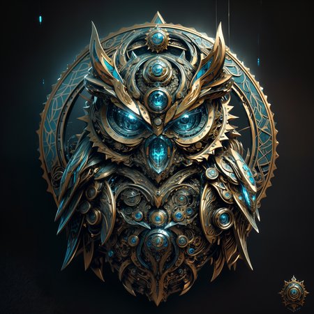 best quality,masterpiece,highres,masterpiece,Highly detailed,ultra-fine painting,sharp focus,badge,blue eyesï¼badge,metal,glass ,gear   image_dir,text"lingko"<lora:nijiarmor_anime_v2:0.7>,<lora:Mecha - Ebony Gold Mecha:1>,<lora:Cool Hong Kong Girl:1>