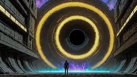 painterly,  <lora:LCMTurboMix_Euler_A_fix:1>   (Cultural district) , Foreground interest composition,   <lora:UltraBlackhole_Tech_XL:1> ulblackholetech, excessive energy, scifi
