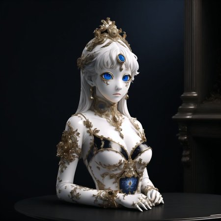 <lora:porcelain_gzhel:1.0>,  (porcelain, Gzhel, rococo:1.0), convenient censoring, make a contract, no humans, parody, red eyes, solo
