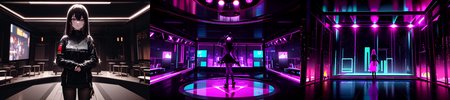 highly insanely detailed, masterpiece, top quality, best quality, highres, 4k, 8k, RAW photo, (very aesthetic, beautiful and aesthetic), 
__lazy-wildcards/subject/env-bg-interior/cyberpunk_club/prompts__, 
<lora:Cyberpunk_Club:0.3>, 
(1girl:1.3), 1other, 
__lazy-wildcards/dataset/background__,âââ