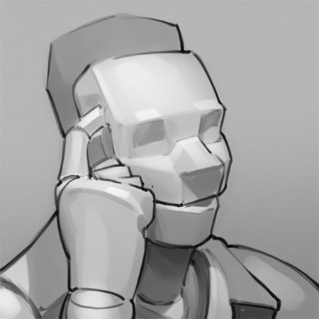 Pencil Sketch Drawing, score_9, score_8_up, score_7_up, score_6_up, score_5_up, score_4_up, source_anime, BoxPerson, monochrome, greyscale, no humans, robot, mecha, humanoid robot, dynamic pose, flat color, sketch, black and white drawing, graphite drawing, score_9, score_8_up, score_7_up, score_6_up, score_5_up, score_4_up, source_anime, BoxPerson, monochrome, greyscale, no humans, robot, mecha, humanoid robot, dynamic pose, flat color, sketch, cinematic, detailed, sharp detail,  <lora:BoxPerson:1>, closeup, head, planar face  ((basic forms)), wireframe