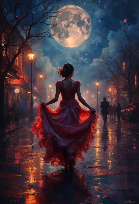 Walking in the moonlight