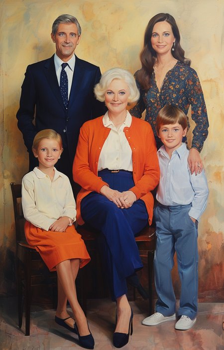 masterpiece,best quality,<lora:tbh222-sdxl:0.9>,illustration,style of Ronnie Landfield portrait of family