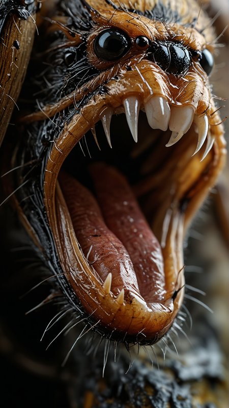 "A macro photo of a spider's fang, revealing the fine details and textures." (masterpiece, award winning artwork)
many details, extreme detailed, full of details,
Wide range of colors, high Dynamic
 <lora:add-detail-xl:1>
 <lora:WildcardX-XL-Detail-Enhancer:1>
<lora:MJ52:0.375>
 <lora:CinematicStyle_v1:0.42>