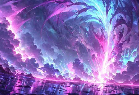 serene night, beautiful sky, Complex landscape, best quality, pastel colors, light blue tint, Ethereal, Effulgent, Idyllic atmosphere,  Tranquil,  ethereal quality, cinematic volume, Twinkling lighting, glowing aura, global illumination,  glowneon, Anisotropic Filtering, Unrivaled Opus, Unconventional, hyper detailed, HDR,