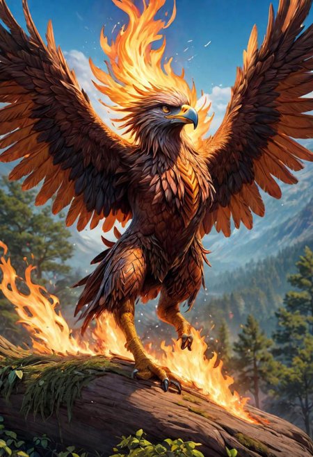 masterpiece, best_quality, ultra-detailed, very detailed, nsfw, shallow depth of field, (skin texture), (realistic texture skin), 
isometric style (menacing fire eagle bird monster) <lora:LoromXL_Druidic_Naturalism:0.6>, vibrant, stunningly beautiful, crisp, detailed, sleek, ultramodern, warm natural highlights, dark smoke shadows, high contrast, luminous reflections, rtx on, subsurface scattering, dynamic hdr tone mapping, volumetric lighting, screenspace reflection, Physically-Based Rendering, Unity WÄtÄ environmental volcano. vibrant, beautiful, crisp, detailed, ultra detailed, intricate
covered in druidic metal armour, luminous reflections, rtx on, subsurface scattering, dynamic hdr tone mapping, volumetric lighting, screenspace reflection, Physically-Based Rendering, environmental fire