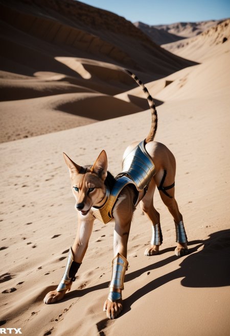 ass, tail jackal, doggy style, no panties, hands and feet on the ground,
The armored Queen of jackals, female jackal, 18 years old, fur armor with diamond filigree, zoomed out:.10, raw, masterpiece, extremely detailed photo, extreme ultra best picture, extreme ultra intricate creative detail, extreme hyper realistic detail, extreme ultra hyper photo realism, extreme ultra-hyper immersive visuals, extreme 3D realistic, ultra 4080p, HD, VFX, SFX, FKAA, TXAA, RTX, SSAO, full portrait,