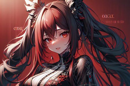 highly insanely detailed, masterpiece, top quality, best quality, highres, 4k, 8k, RAW photo, (very aesthetic, beautiful and aesthetic),  
(code_style,codestyle),english text, 
<lora:CodeStyle (half generic class)_564920:0.7>, 
(1girl:1.3), 1other, 
(pure red background,transparent background:1.2),âââ
