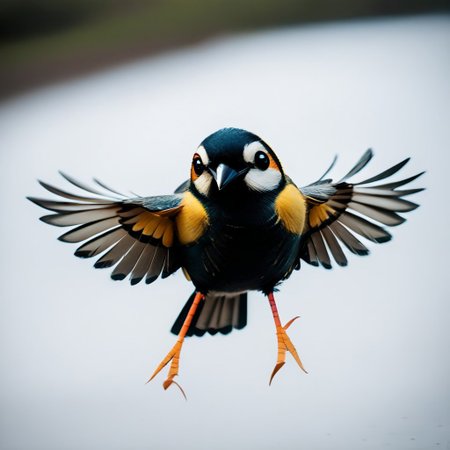 score_9, score_8_up, score_7_up, pikaole no humans, bird focus, (Great Tit:1.05), feathers, full body solo blurry background, cute rating_safe, source_furry, (dynamic pose:0.5), pikaole, source_photorealistic