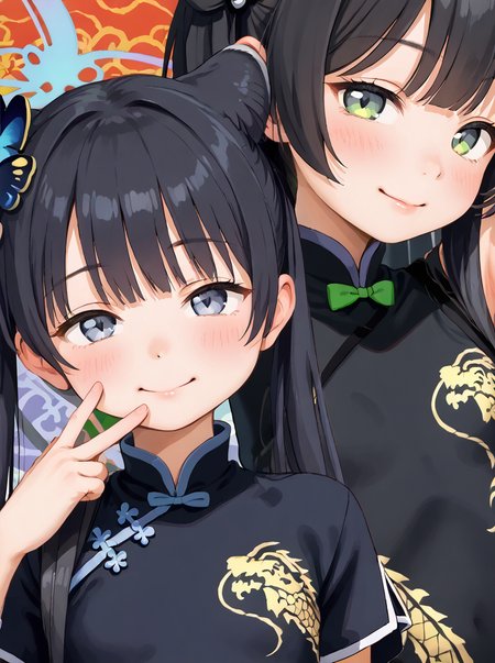 detailed background, shiny skin, posing, rating safe, 
<lora:chipokan.pony:1>,
chipokan,  
 <lora:shunkoki.pony:1>,
shun, kisaki, 2girls,  
upper body,