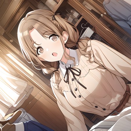 (masterpiece),(best quality),(ultra-detailed),(best illustration),(best shadow),(absurdres),(detailed background),(very aesthetic),
ichikawa_hinana, 1girl, brown hair, brown eyes, twintails, ribbon, open mouth, solo, long hair, dress, looking at viewer, indoors, clothes hanger, dutch angle, bangs, hair ribbon, upper body, braid, low twintails, neck ribbon, parted bangs, shirt, long sleeves, holding, casualoutfit
<lora:Ichikawa_Hinana:1>