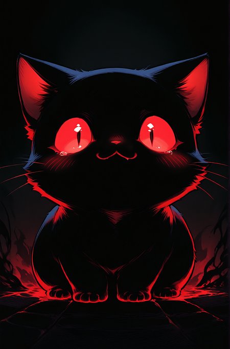 cat, animal focus, general,

blush, :3, 

abyss, corruption, mutation, 

dark, 

best quality, very awa, highres, newest