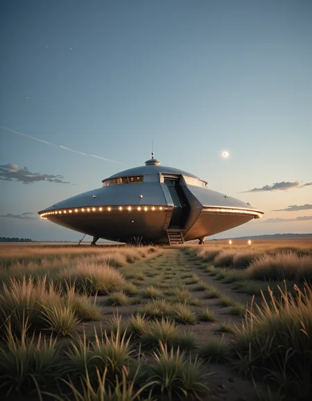 metallic flying saucer pony