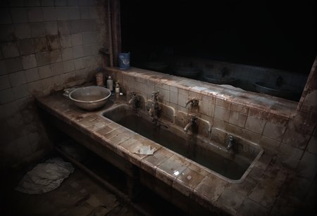 ,ruanyi1918,dark,sink,water,<lora:1918 sink_v1_pony:1>, score_9,score_8_up,score_7_up,,8k,1girl,solo,,