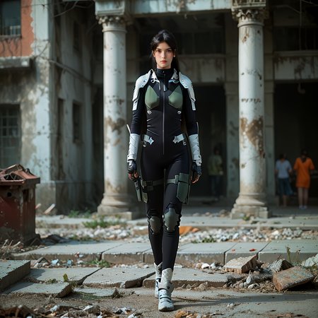 score_9_up, score_8_up, score_7_up, (masterpiece), (best quality), (ultra-detailed), (very aesthetic:1.2), intricate details, perfect composition, absurdres, romantic atmosphere, 
 <lora:MinaAshiroXLpony001:1>,minaashiro, black hair, ponytail, long hair, hair ornament, mole under eye, mole, red eyes,
<lora:43stl1ght1ngXLP2:0.5>, 43stl1ght1ng,