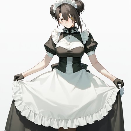 <lora:Takeuchi_Takashi_PonyXL_style_v01:1>
<lora:agent.pony:1>
score_9 , score_8_up , score_7_up , source_anime , 
masterpiece , best quality , ultra-detailed , 
BREAK
agent \(girls' frontline\), maid
1girl , woman , huge breasts , light smile , light blush , ((jeanne d'arc (fate)):0.5)  , 
long black hair  , maid dress ,  
walking motion