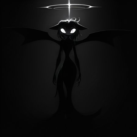 wisp,
1girl, long flowing tail, elegant bat-like wings, glowing eyes, slender and graceful silhouette, soft glowing aura, mysterious smile, windblown hair, twilight setting, otherworldly beauty.,
masterpiece, best quality, amazing quality, very aesthetic, absurdres,  newest, 
epic detailed backround (volumetric lighting), 
 ,<lora:wisp_illustrious:1>,