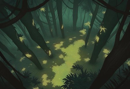 very awa, masterpiece, best quality, hightres, absurdres, pixelPaint, nature, scenery, no humans, jungle, rainforest, (from above:1.1),  <lora:PixelPaintStylez-IL:1>